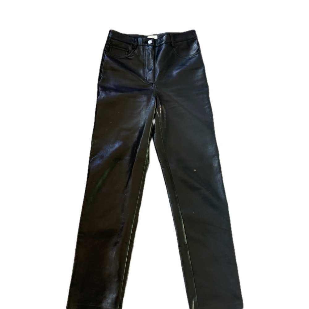 Black Faux Leather Pants